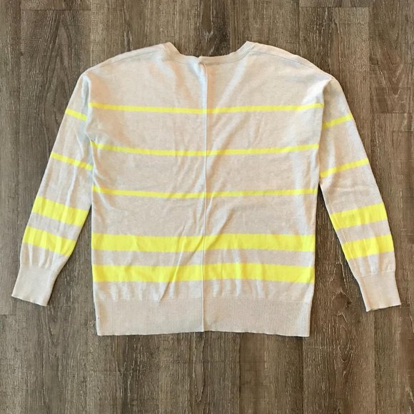 {Gap} Striped Boyfriend Fit V-Neck Sweater | S - Picture 4 of 6